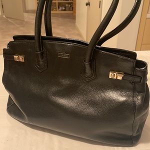 Henri Bendel black leather bag